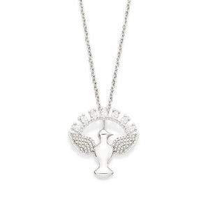 PLATINUM STUDDED HOLY SPIRIT PENDANT