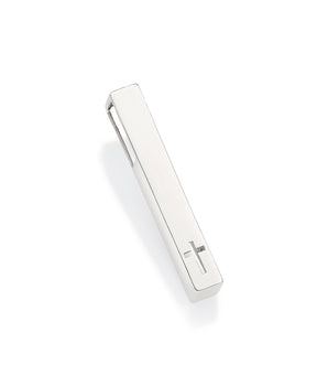 PLATINUM MEN'S SKINNY CROSS PENDANT