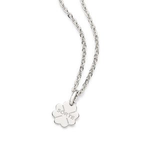 PENDANT PLATINUM FOUR LEAF CLOVER SORTE (LUCK)