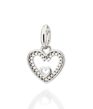 PLATINUM BEATING HEART PENDANT