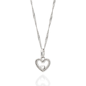 PLATINUM BEATING HEART PENDANT