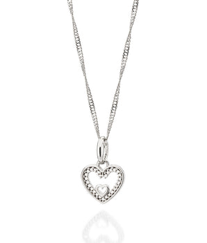 PLATINUM BEATING HEART PENDANT
