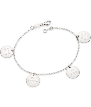 PLATINUM QUADRUPLE MEDAL BRACELET