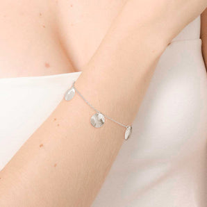PLATINUM QUADRUPLE MEDAL BRACELET