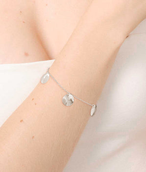 PLATINUM QUADRUPLE MEDAL BRACELET