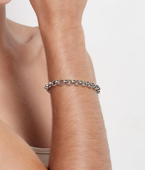 PLATINUM THICK CABLE LINK BRACELET