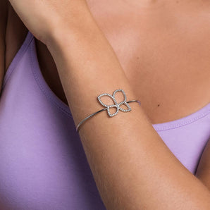 PLATINUM BRACELET WITH ZIRCONIA