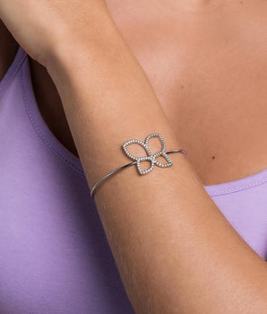 PLATINUM BRACELET WITH ZIRCONIA
