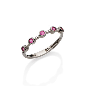 BLACK RHODIUM RING WITH ZIRCONIA