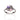 BLACK RHODIUM ABSTRACT RING IN LILAC