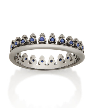 BLACK RHODIUM RING WITH ZIRCONIA