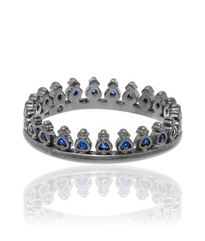 BLACK RHODIUM RING WITH ZIRCONIA