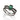 BLACK RHODIUM NIGHT RING IN GREEN