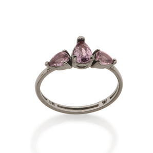 BLACK RHODIUM RING WITH CRYSTAL