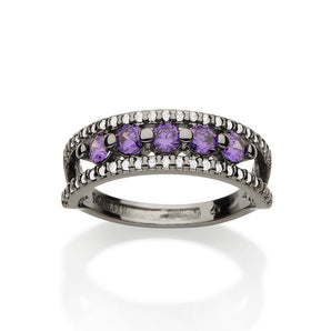 BLACK RHODIUM DELICATE RING
