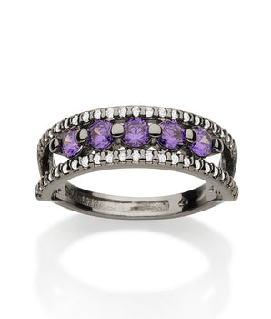 BLACK RHODIUM DELICATE RING
