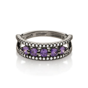 BLACK RHODIUM DELICATE RING