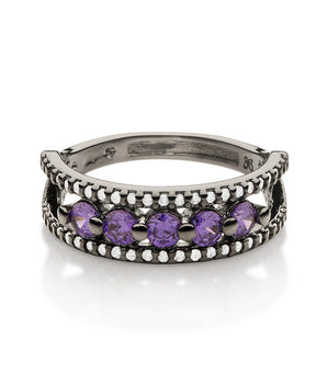 BLACK RHODIUM DELICATE RING