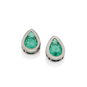 BLACK RHODIUM EARRING WITH CRYSTAL