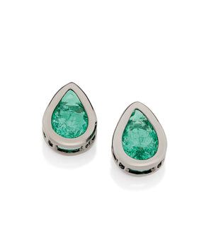 BLACK RHODIUM EARRING WITH CRYSTAL
