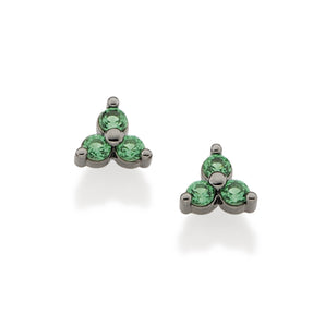 BLACK RHODIUM EARRING WITH ZIRCONIA
