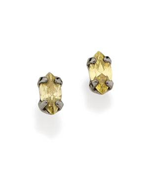 BLACK RHODIUM EARRING WITH ZIRCONIA