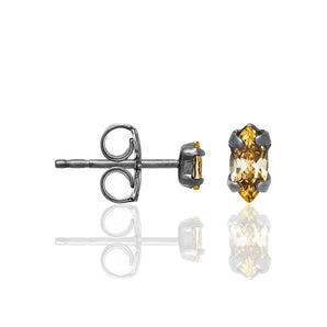 BLACK RHODIUM EARRING WITH ZIRCONIA