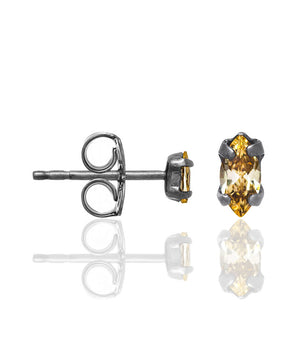 BLACK RHODIUM EARRING WITH ZIRCONIA