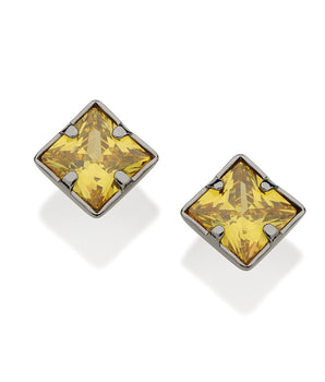 BLACK RHODIUM EARRING WITH ZIRCONIA