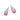 BLACK RHODIUM BICOLOR EARRING IN PINK AND BLUE