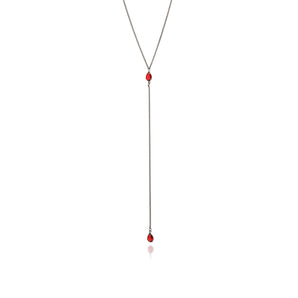 BLACK RHODIUM CHAIN WITH CRYSTAL
