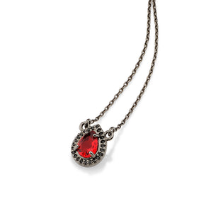 BLACK RHODIUM CHAIN WITH CRYSTAL AND ZIRCONIA