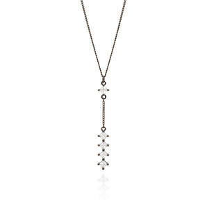 BLACK RHODIUM ETERNITY Y-NECKLACE
