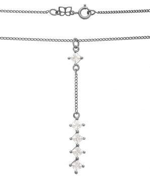 BLACK RHODIUM ETERNITY Y-NECKLACE