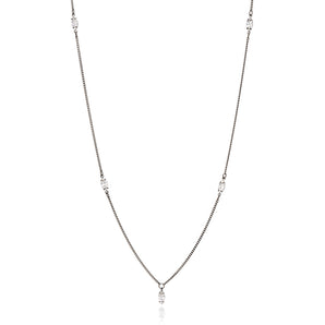 BLACK RHODIUM CHAIN WITH ZIRCONIA