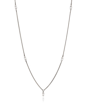BLACK RHODIUM CHAIN WITH ZIRCONIA