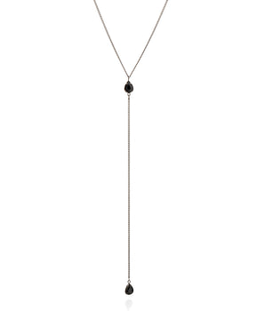 BLACK RHODIUM CHAIN WITH CRYSTAL