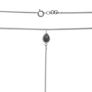 BLACK RHODIUM CHAIN WITH CRYSTAL
