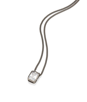 BLACK RHODIUM CHAIN WITH ZIRCONIA