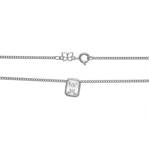 BLACK RHODIUM CHAIN WITH ZIRCONIA