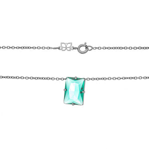 BLACK RHODIUM CHAIN WITH CRYSTAL