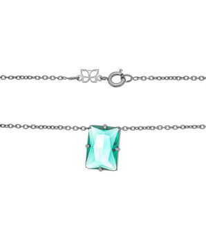 BLACK RHODIUM CHAIN WITH CRYSTAL