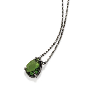 BLACK RHODIUM CHAIN WITH CRYSTAL