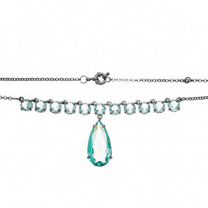 BLACK RHODIUM CHAIN WITH CRYSTAL