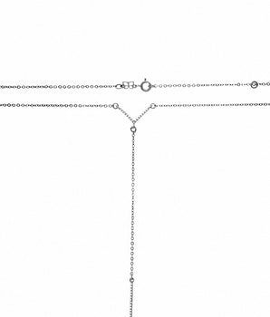 BLACK RHODIUM CHAIN WITH ZIRCONIA