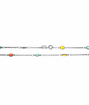 BLACK RHODIUM CHAIN WITH CRYSTAL