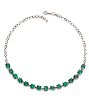 BLACK RHODIUM CHAIN WITH CRYSTAL