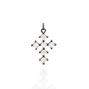 BLACK RHODIUM PENDANT WITH ZIRCONIA