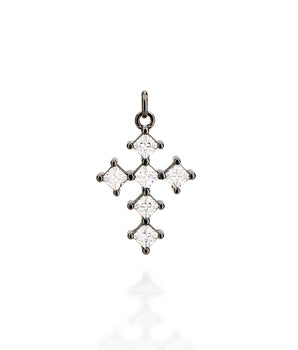 BLACK RHODIUM PENDANT WITH ZIRCONIA