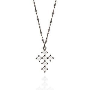 BLACK RHODIUM PENDANT WITH ZIRCONIA